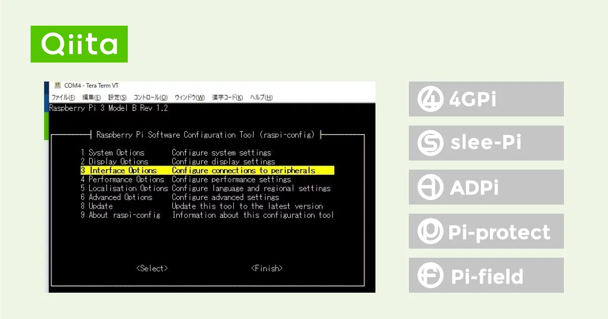 raspi-configを使ったCUI(CLI)からのSSHの有効化