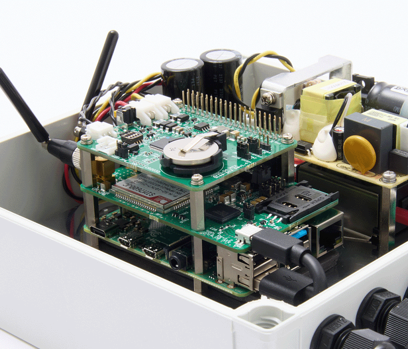 Pi-protect - ラズベリーパイ防塵防水IoTゲートウェイ - ラズパイ4G通信防塵防水
