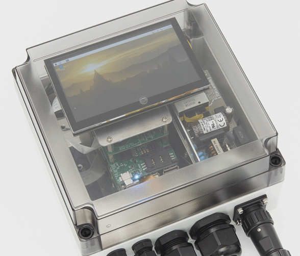 Pi-protect - ラズベリーパイ防塵防水IoTゲートウェイ - ラズパイ4G通信防塵防水 - 市販ディスプレイ追加した場合